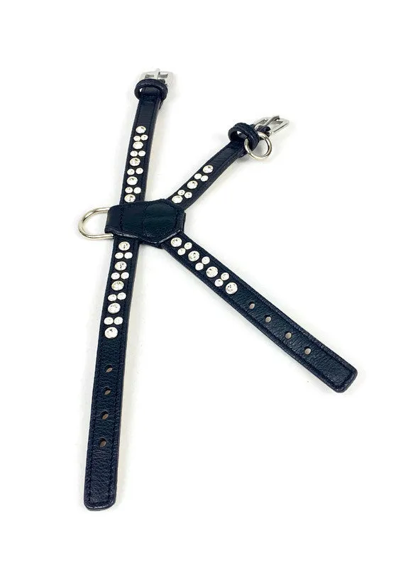 Stella Leather K Harness All Clear Crystal Cluster