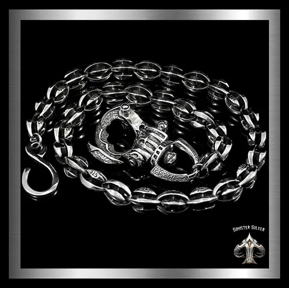 Sterling Silver Biker Wallet Chain Blade Link