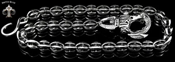 Sterling Silver Biker Wallet Chain Blade Link