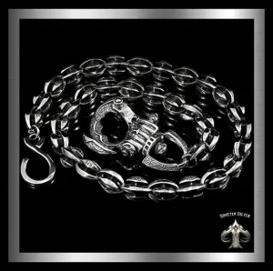 Sterling Silver Biker Wallet Chain Blade Link