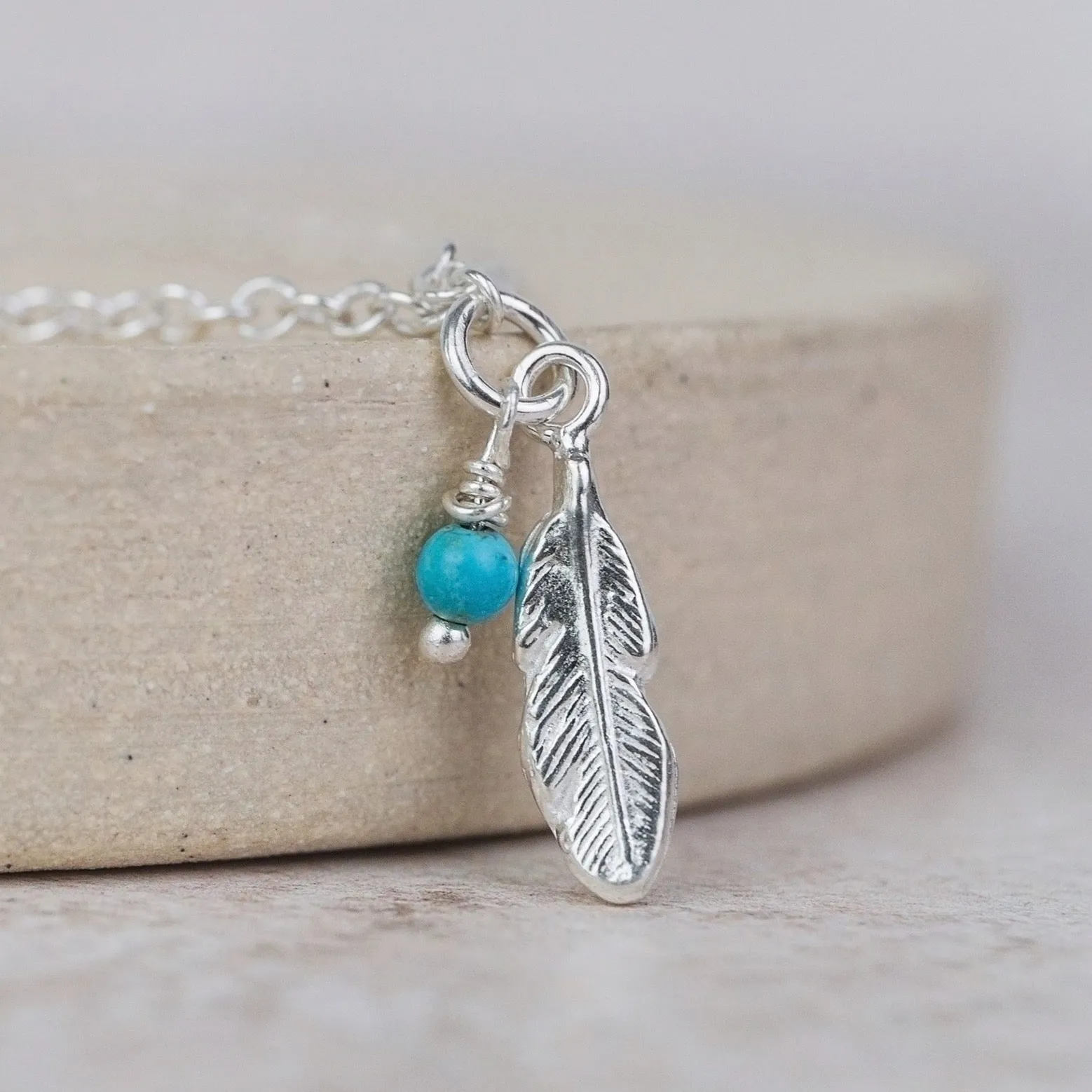 Sterling Silver Feather Bracelet