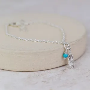 Sterling Silver Feather Bracelet