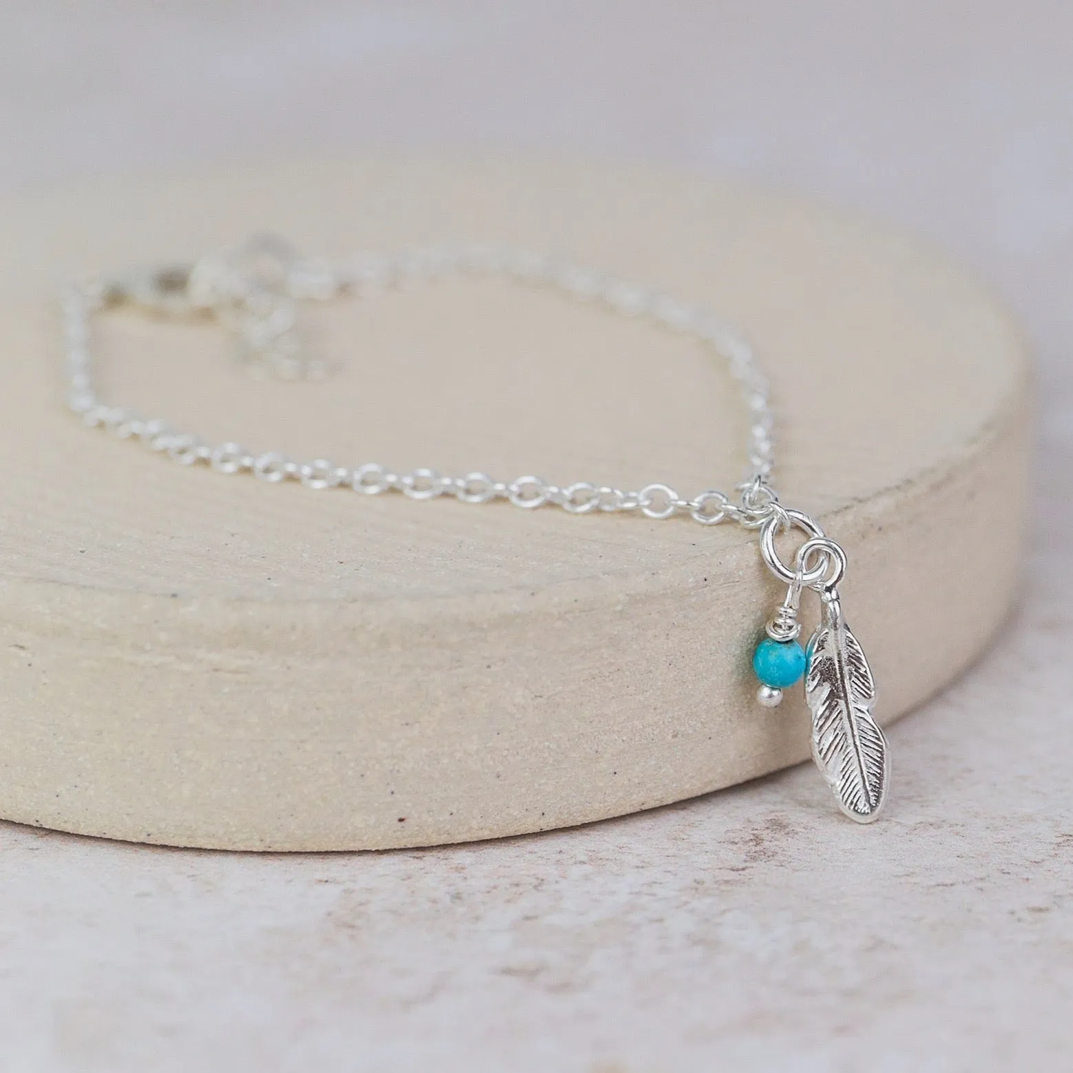 Sterling Silver Feather Bracelet