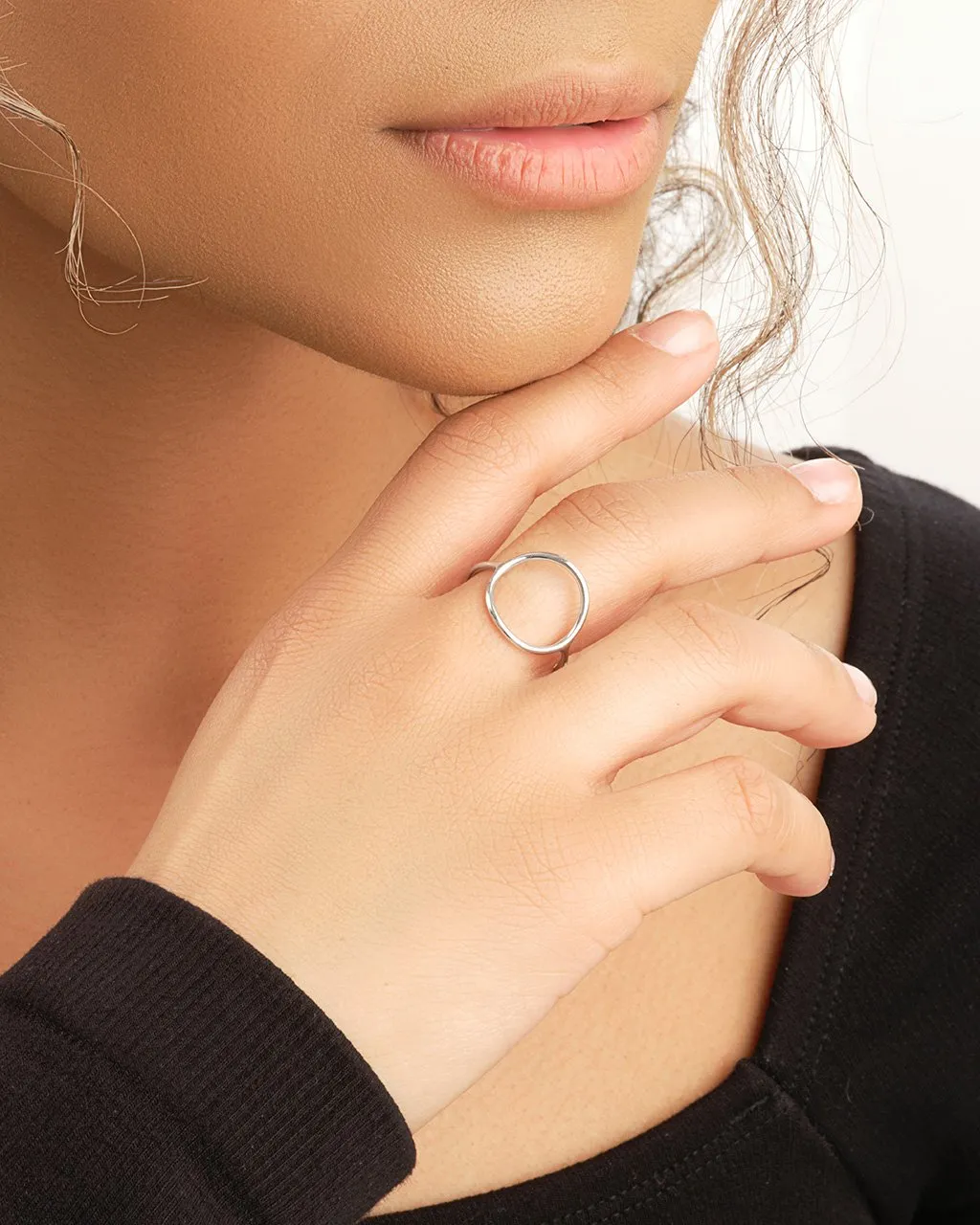 Sterling Silver Open Circle Ring
