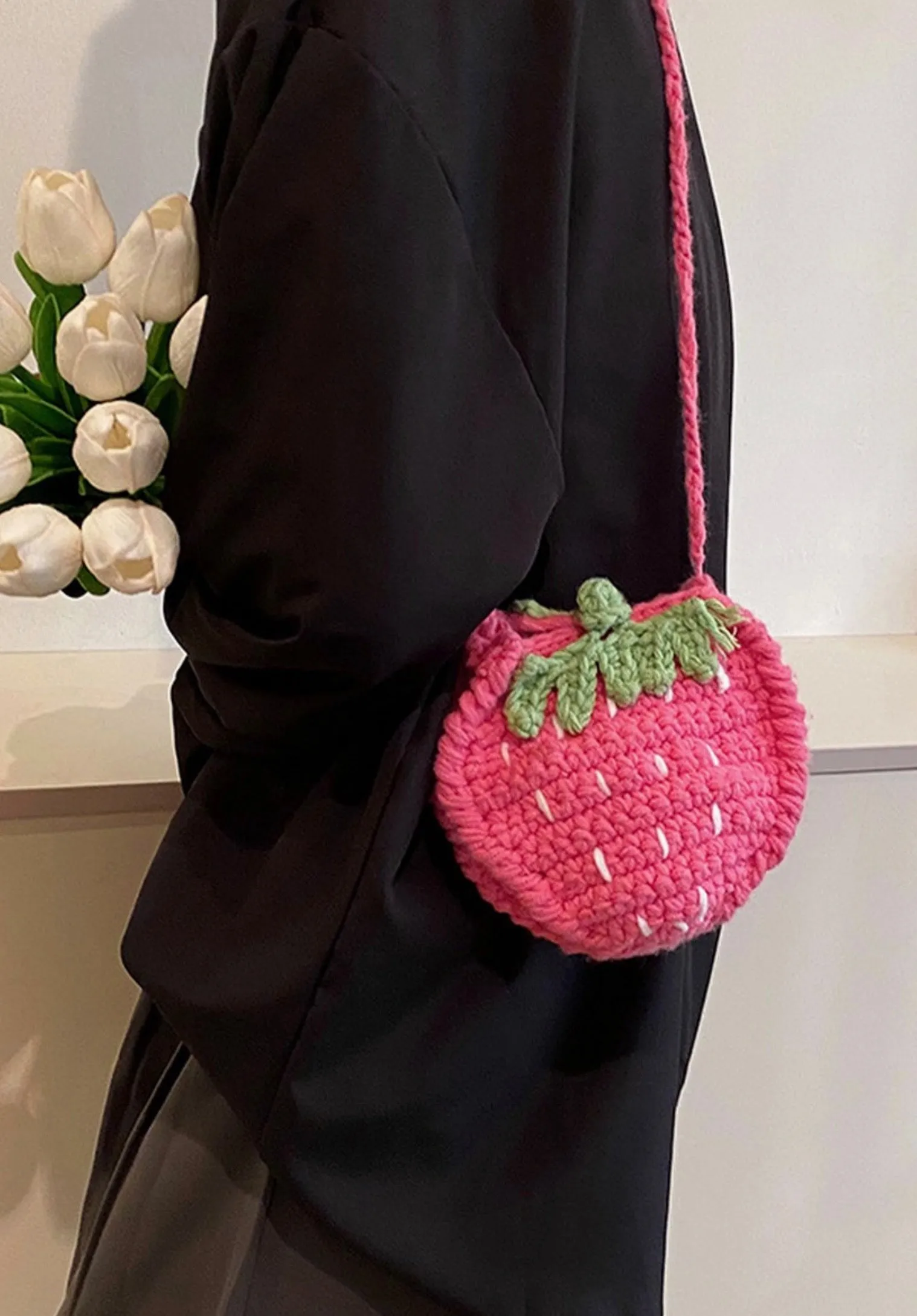 Strawberry Crocheted Bag - Two Colors