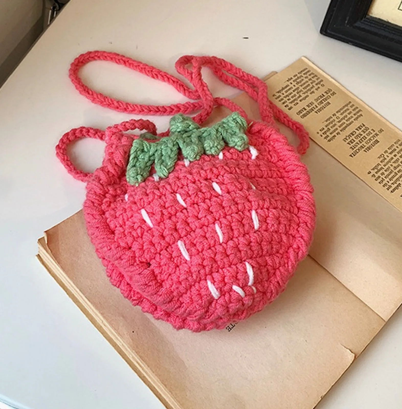 Strawberry Crocheted Bag - Two Colors
