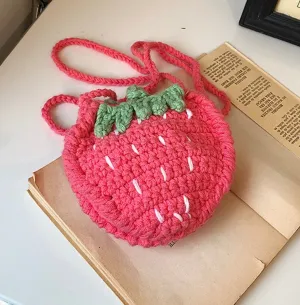 Strawberry Crocheted Bag - Two Colors