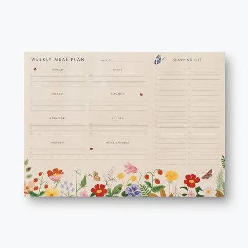 Strawberry Fields Meal Planner Notepad