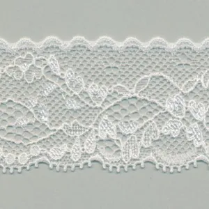 Stretch Trimming Lace #01 White