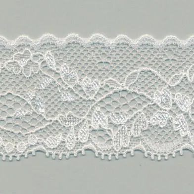 Stretch Trimming Lace #01 White
