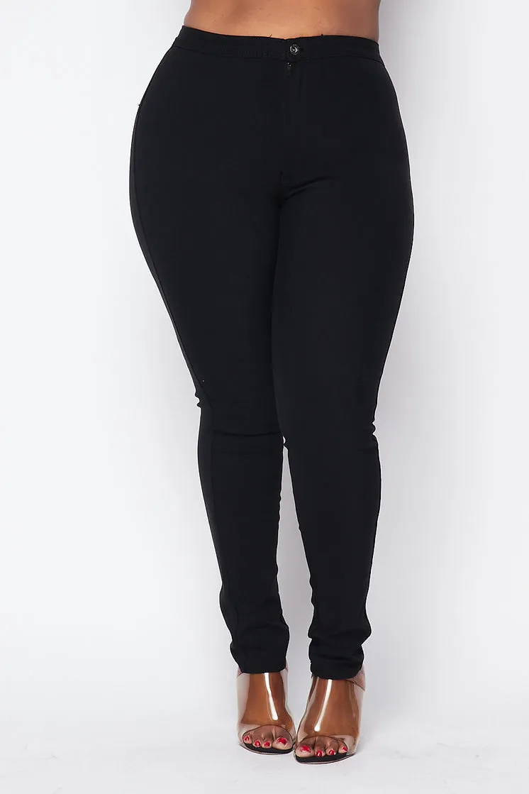 Stretchy Skinny High Waist Jeans (More colors - Red, Black, Mustard, Olive,) Plus Size