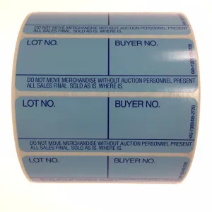 Style 7 Lotting Label - E-Z Off (1000/Roll)