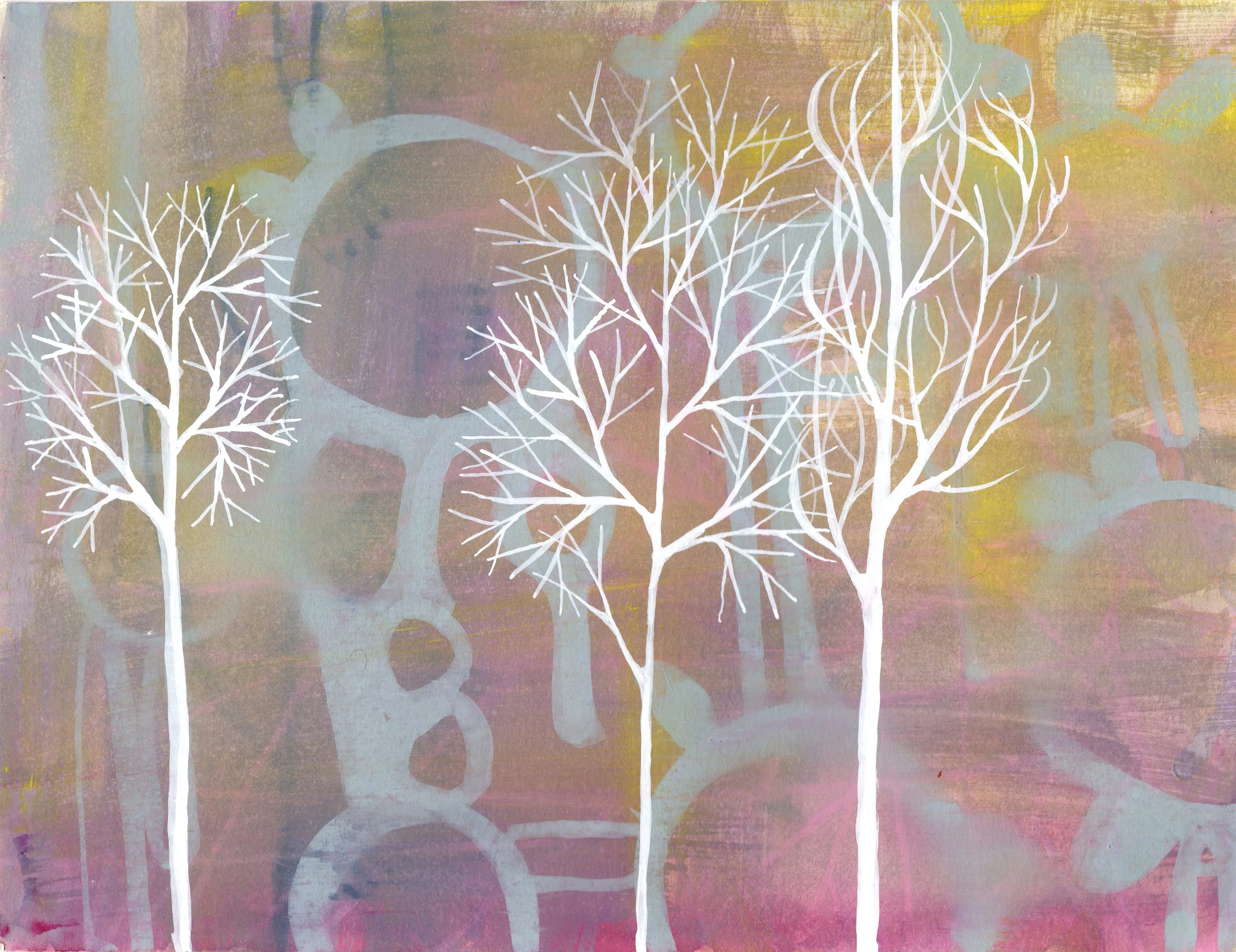 Sugar Forest   Original Painting by Nancy Tobin - Landscape Artwork