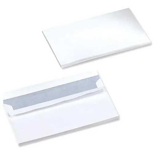 Supreme DL Envelopes 80gsm Plain Peel and Seal White (Pack of 40)