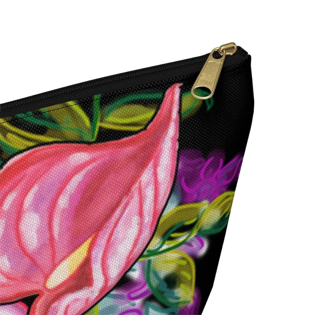 T-Bottom Accessory Pouch:  Orchid Splash - Black