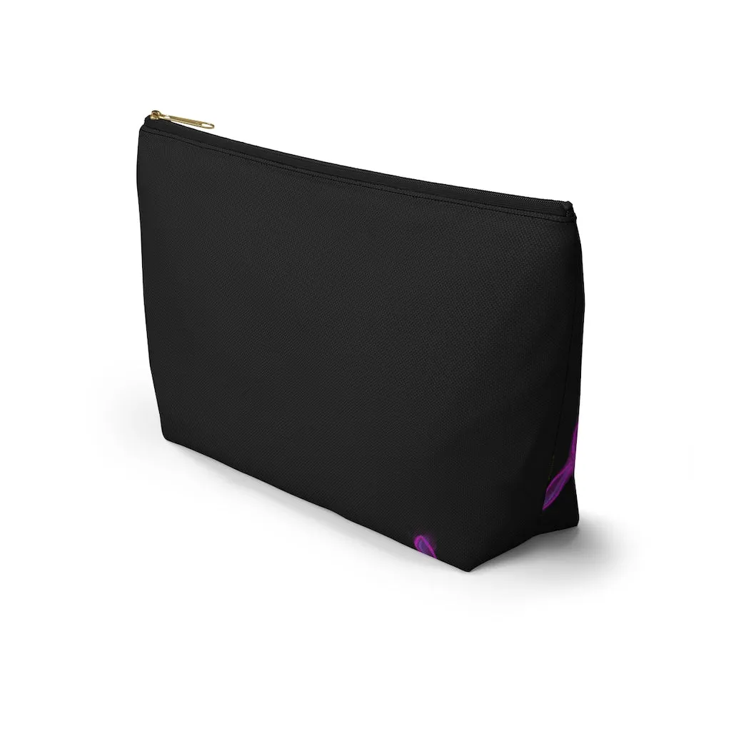T-Bottom Accessory Pouch:  Orchid Splash - Black