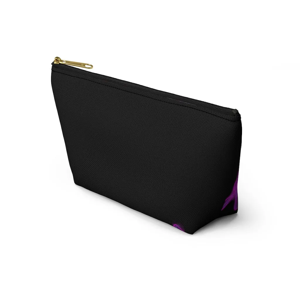 T-Bottom Accessory Pouch:  Orchid Splash - Black
