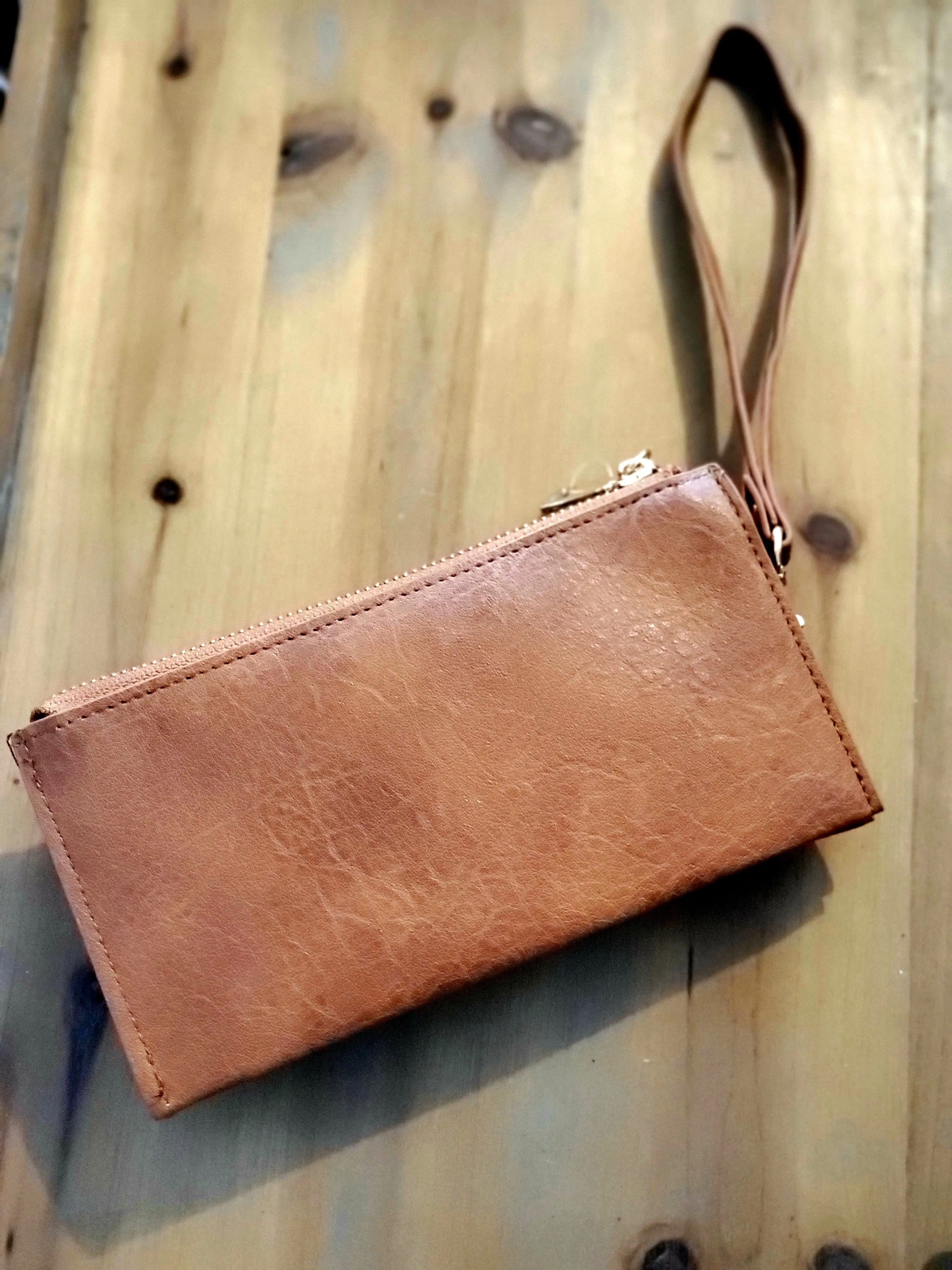 Tan Wrist Wallet