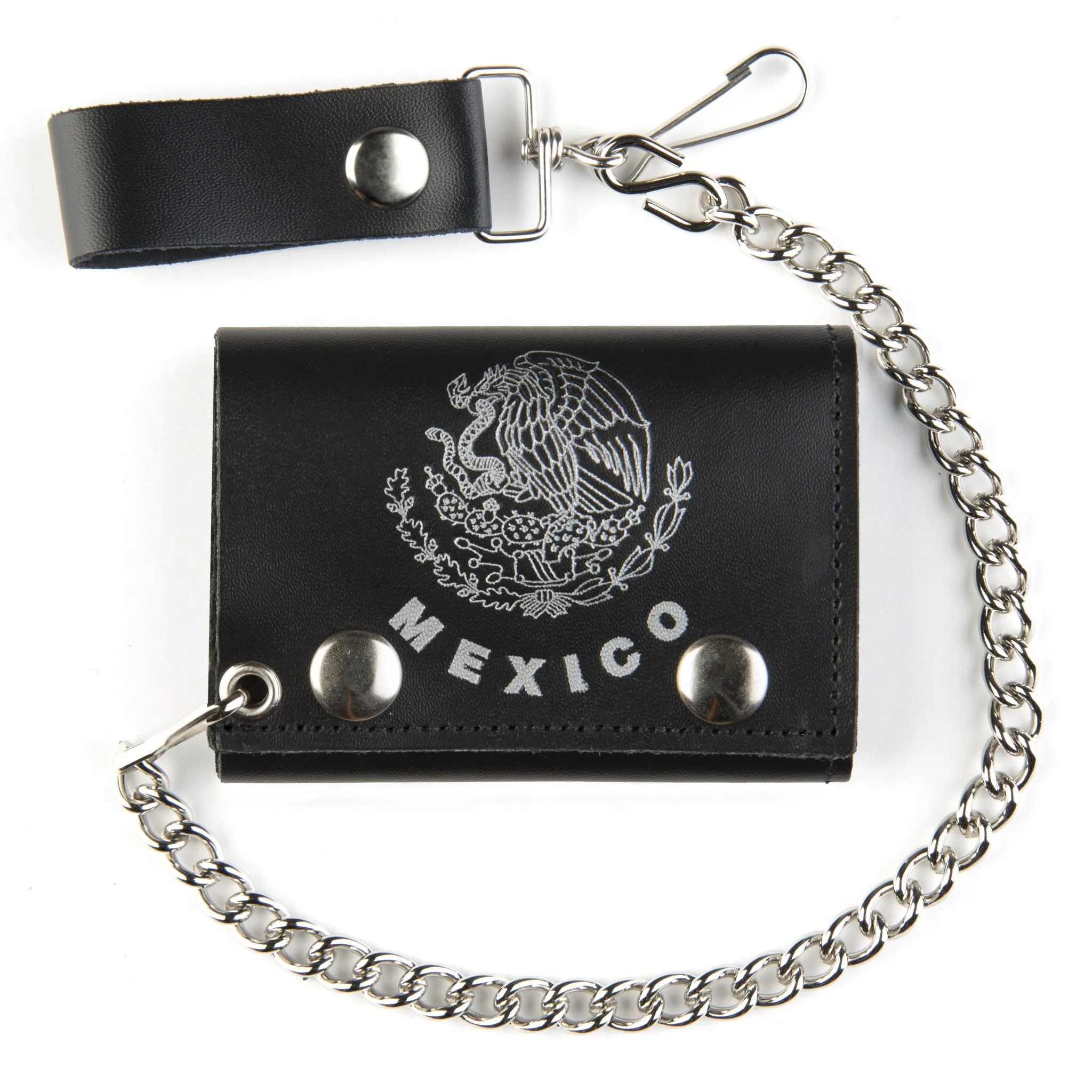 TC304-149  Tri-Fold Wallet w/ Chain- Mexico