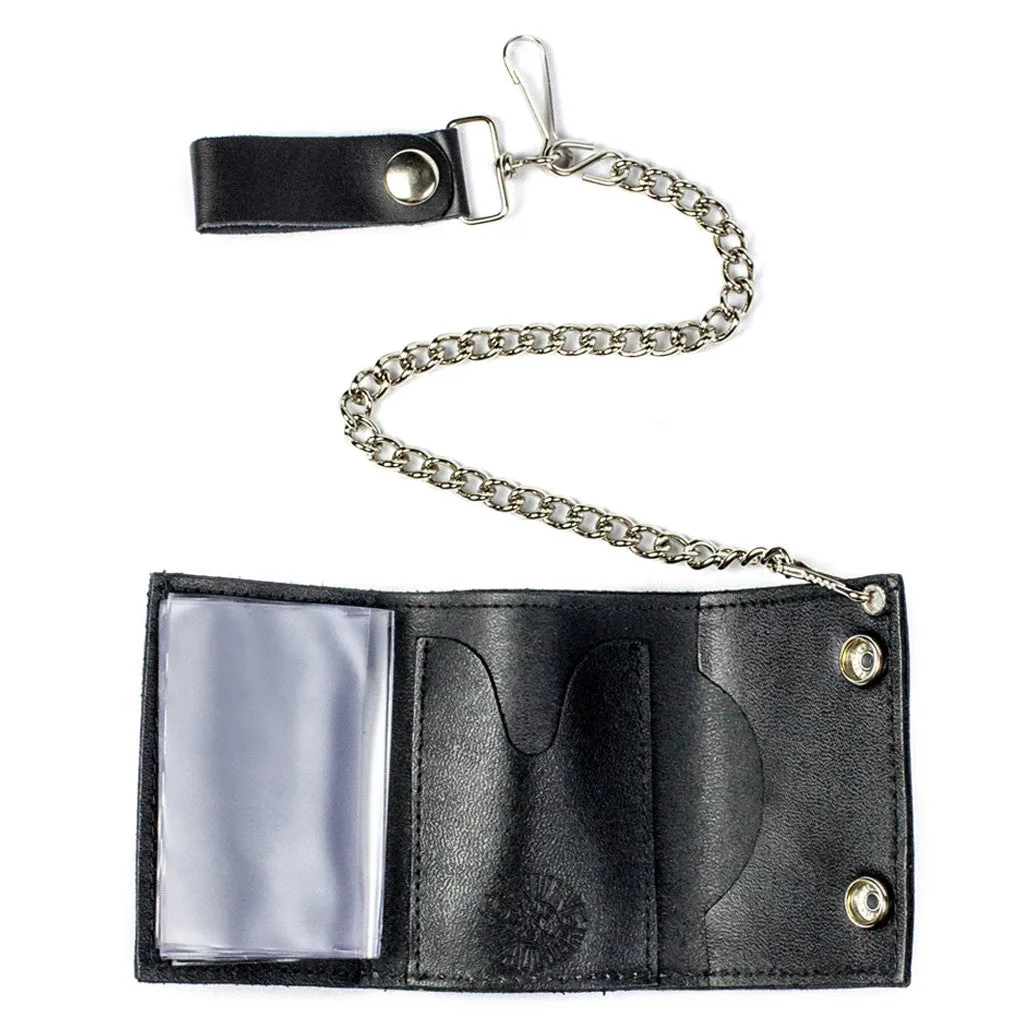 TC304-203 Tri-Fold Wallet w/ Chain- Scorpion