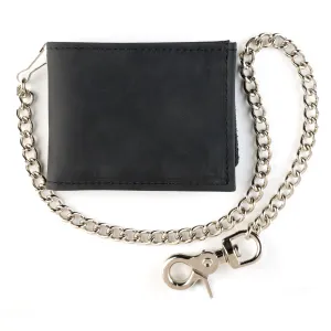 TC344  Billfold Wallet w/ Chain- Black