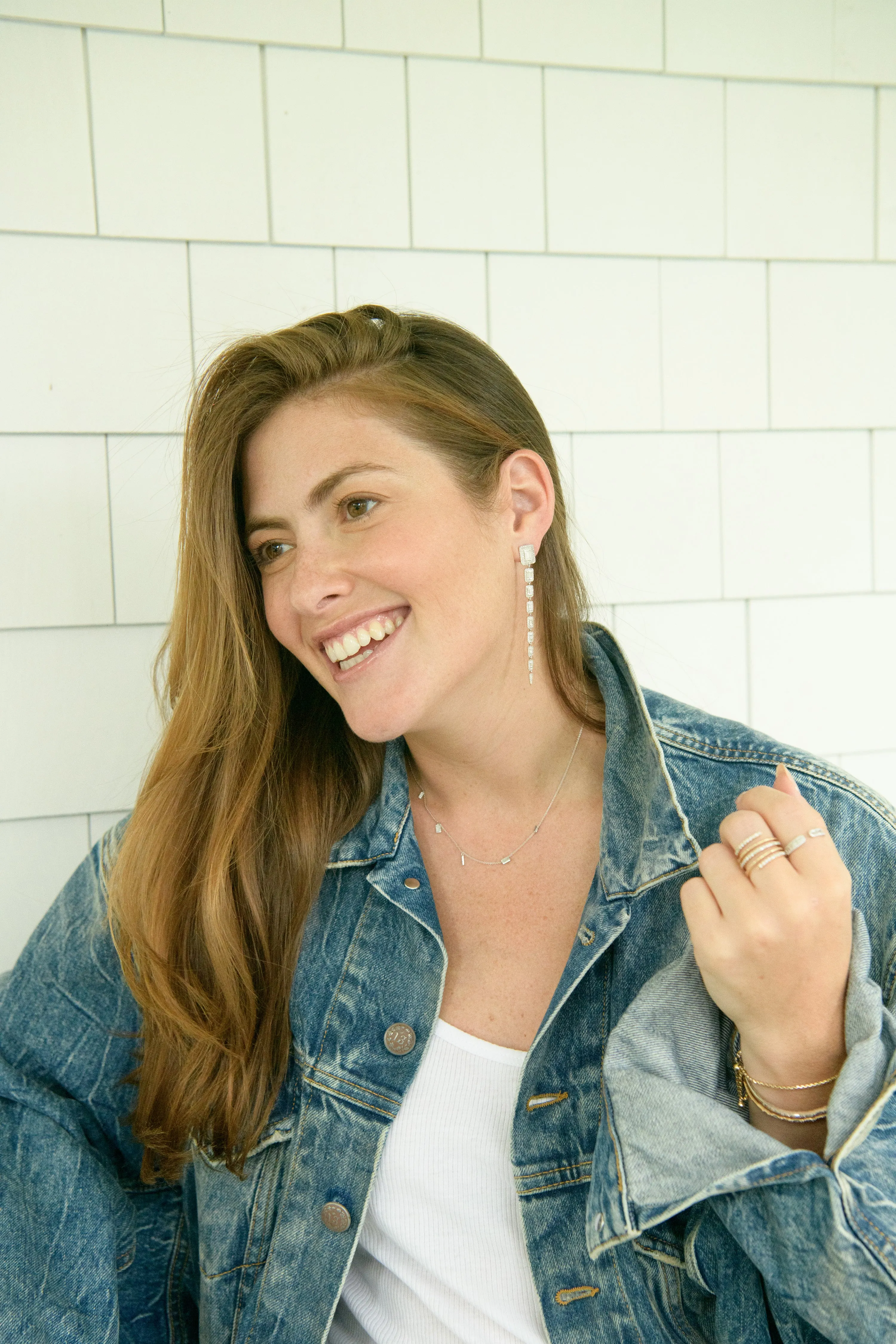 The 14K Yellow Gold Diamond GG Drop Earrings