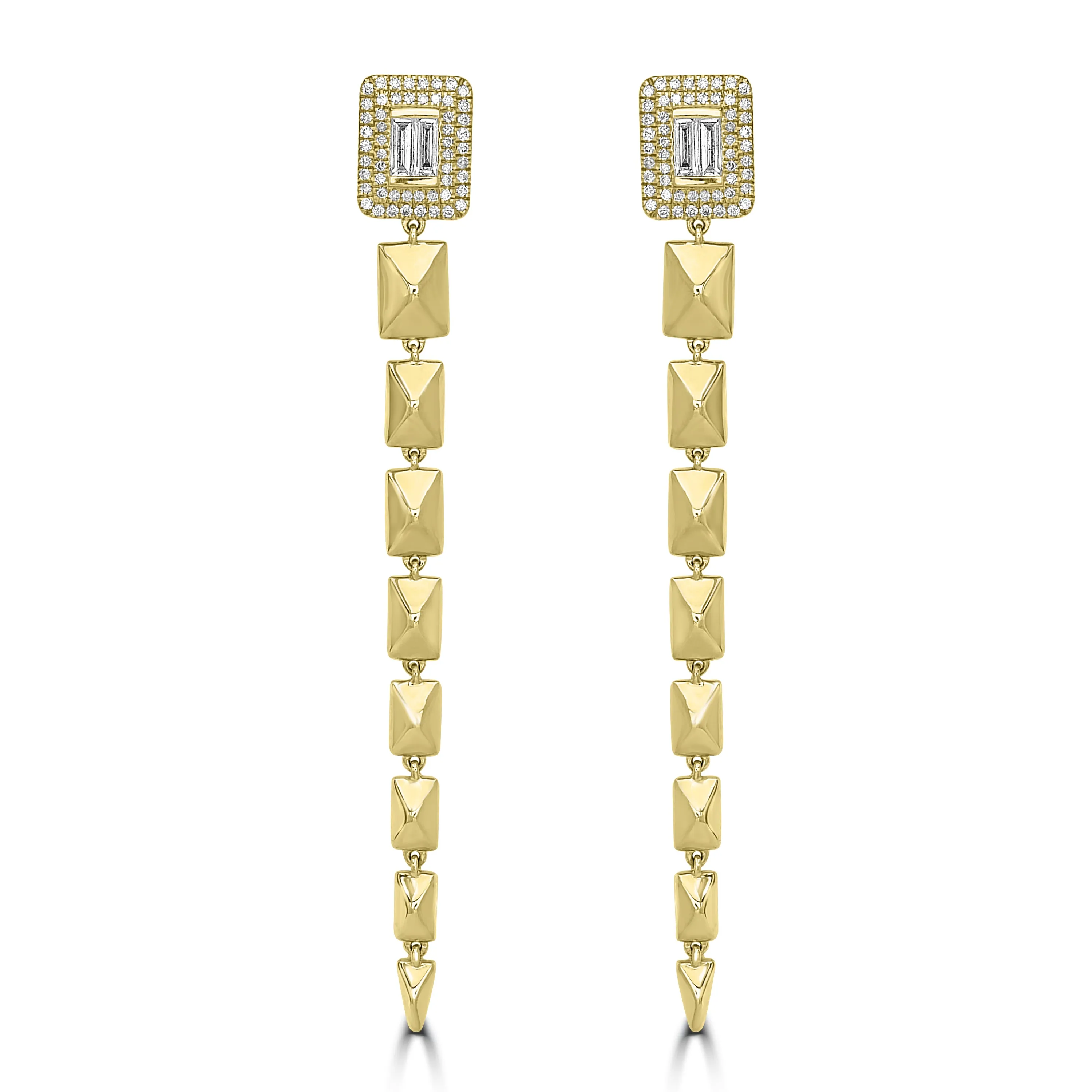 The 14K Yellow Gold Diamond GG Drop Earrings