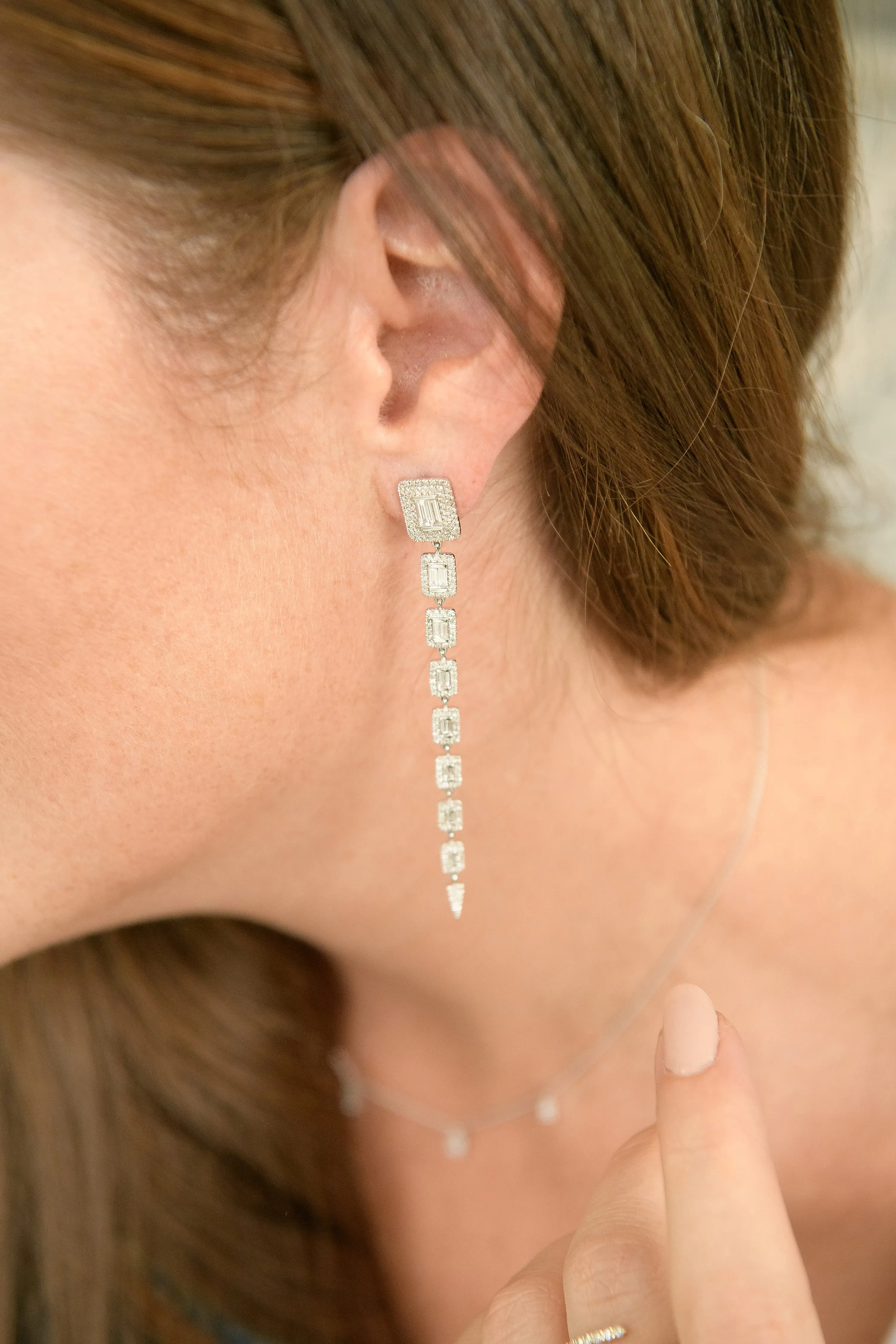The 14K Yellow Gold Diamond GG Drop Earrings