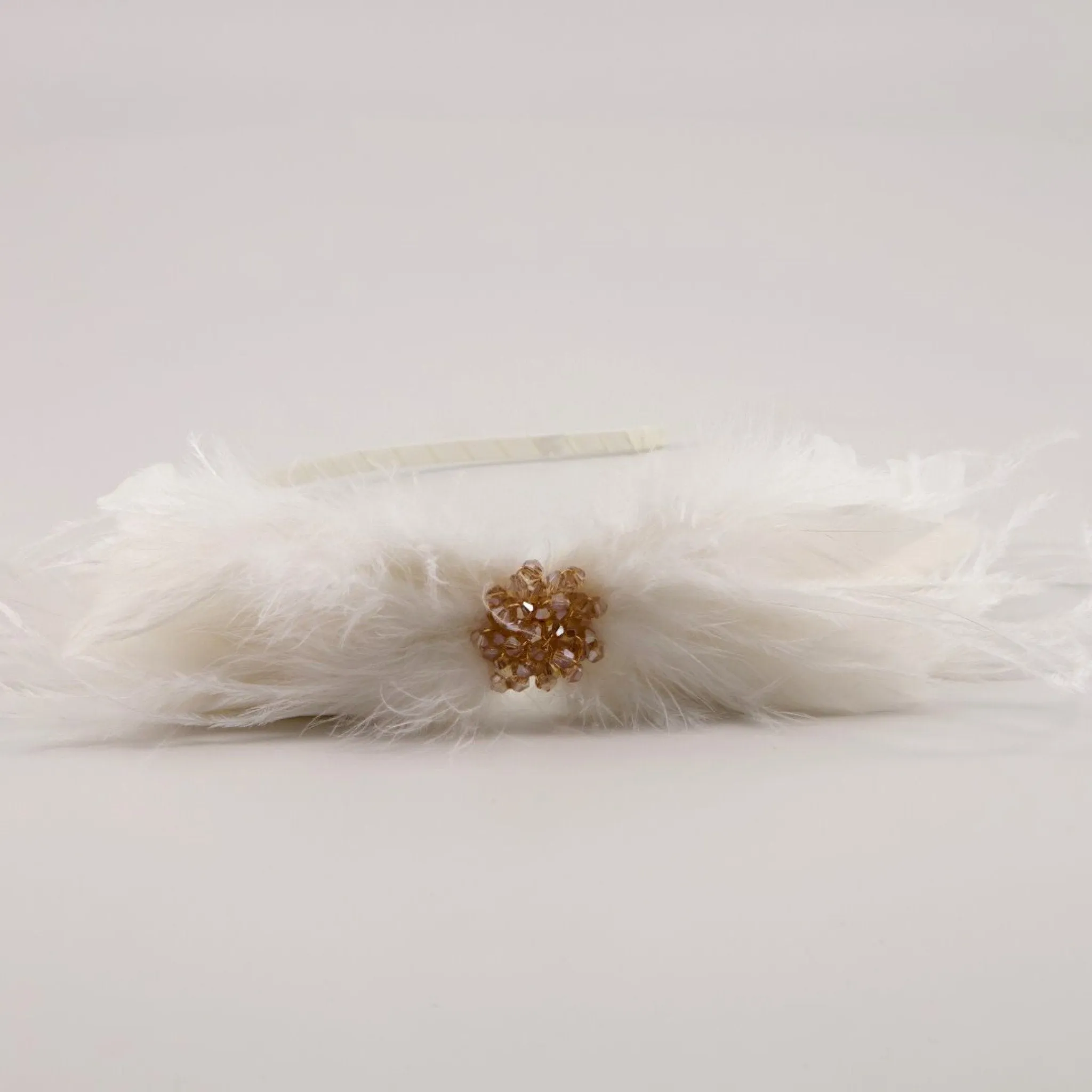 The Cassiel Feather Designer Bow Headband