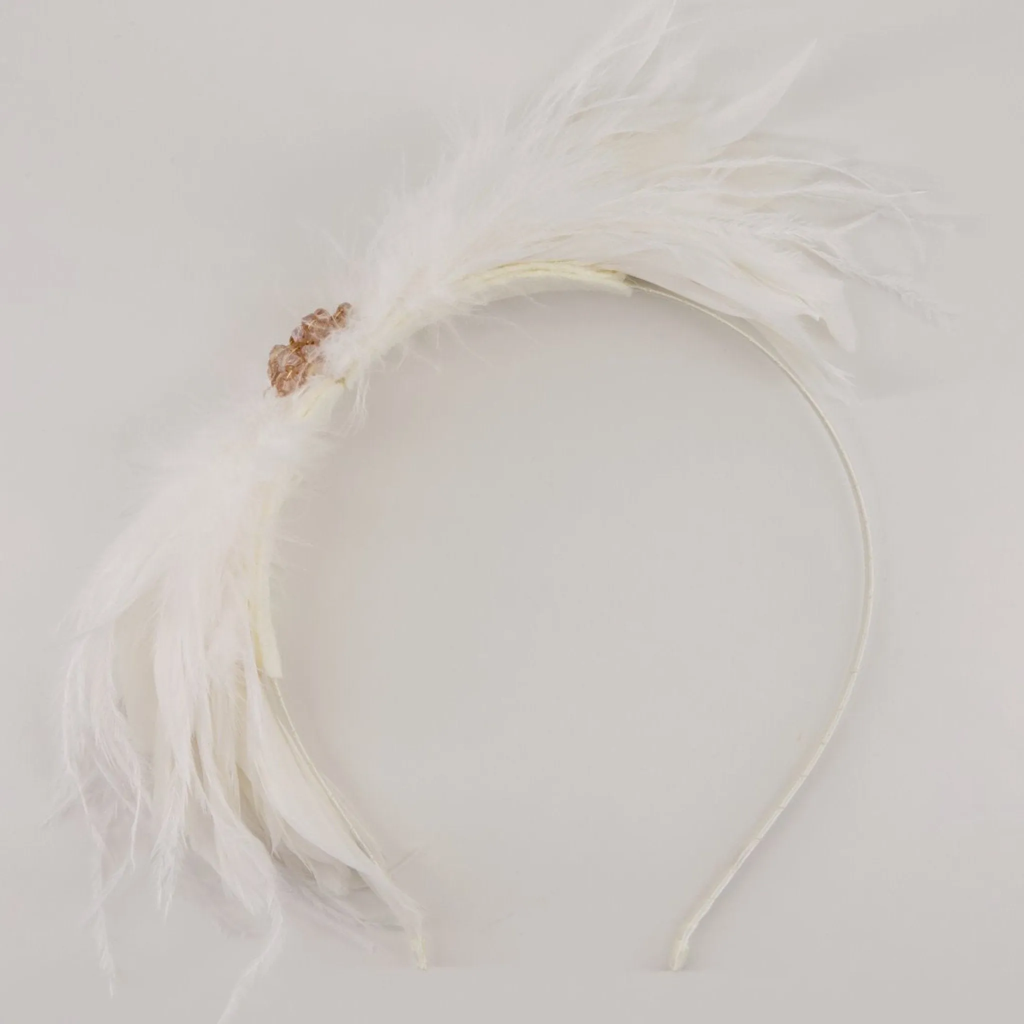 The Cassiel Feather Designer Bow Headband