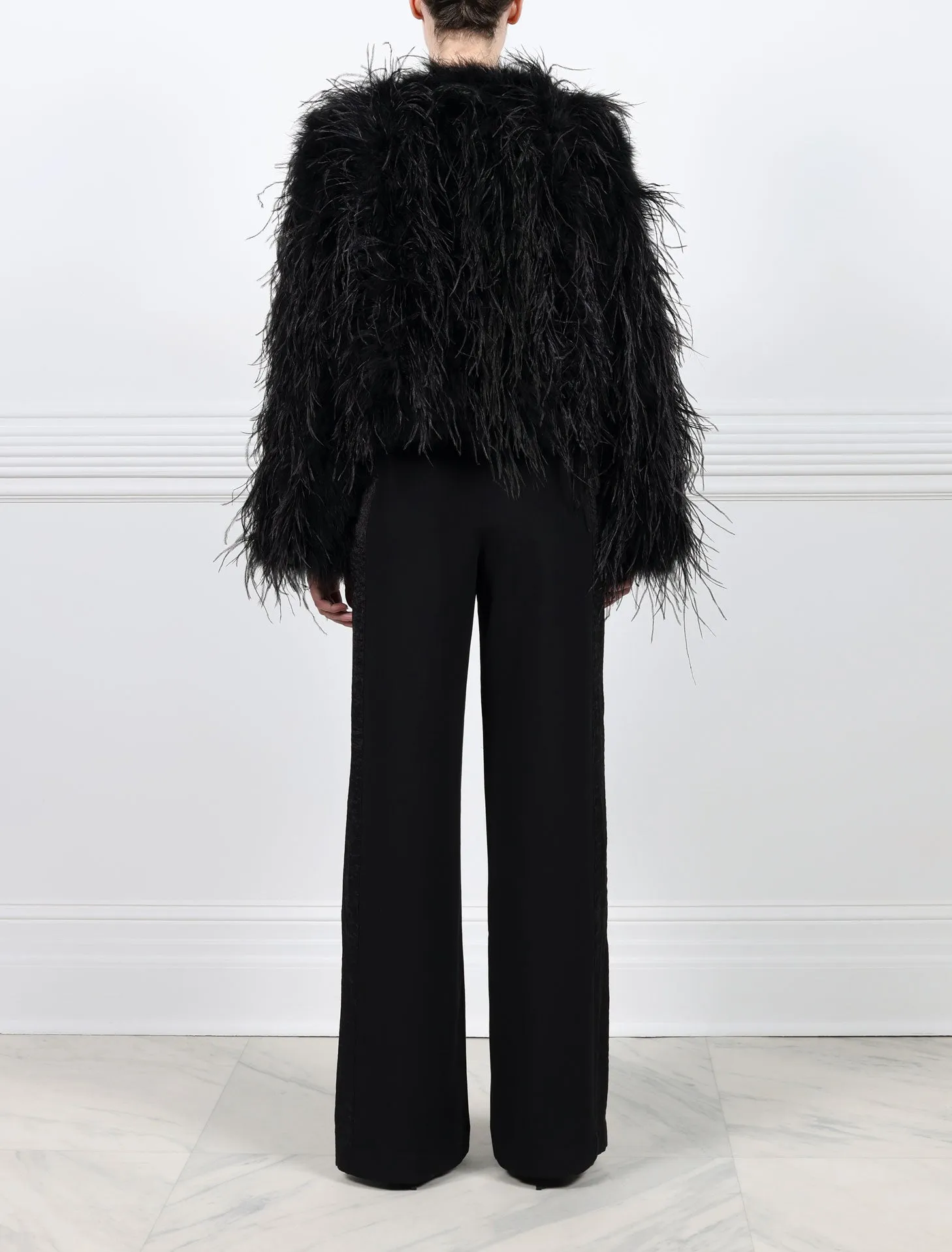The Kiki Feather Jacket Availble in Black and White