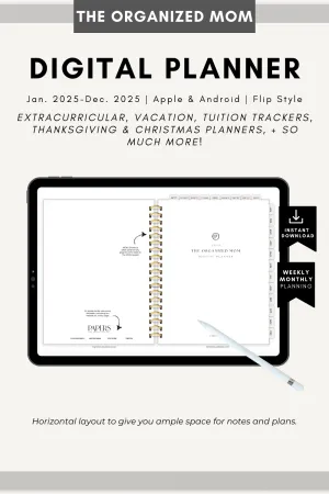 The Organized Mom - 2025 Digital Planner