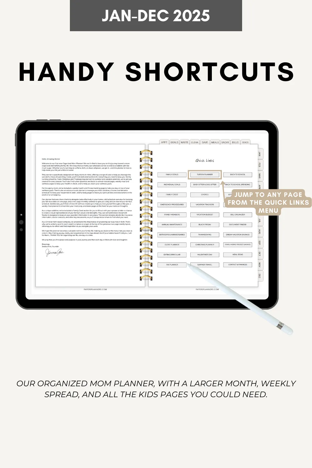The Organized Mom - 2025 Digital Planner