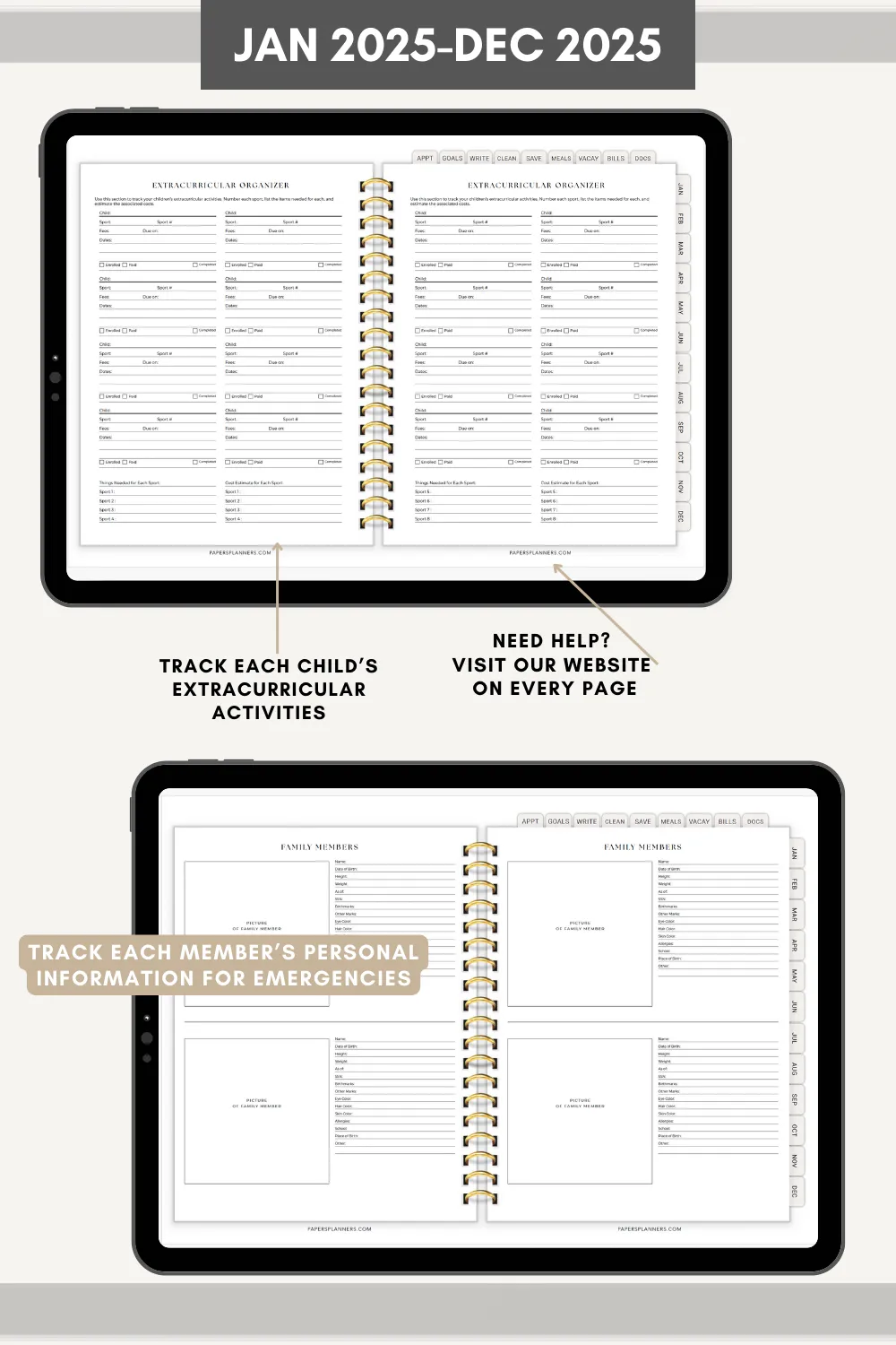 The Organized Mom - 2025 Digital Planner