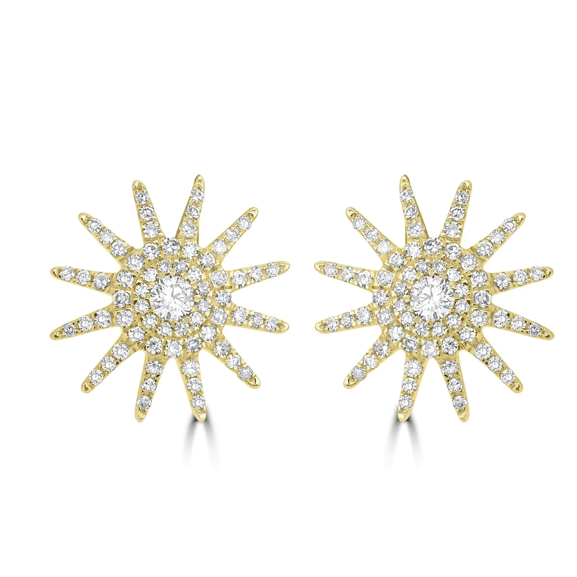 The Stardust Earrings-14K Yellow Gold with Diamonds