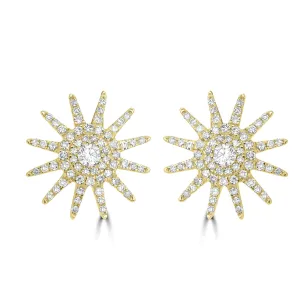 The Stardust Earrings-14K Yellow Gold with Diamonds