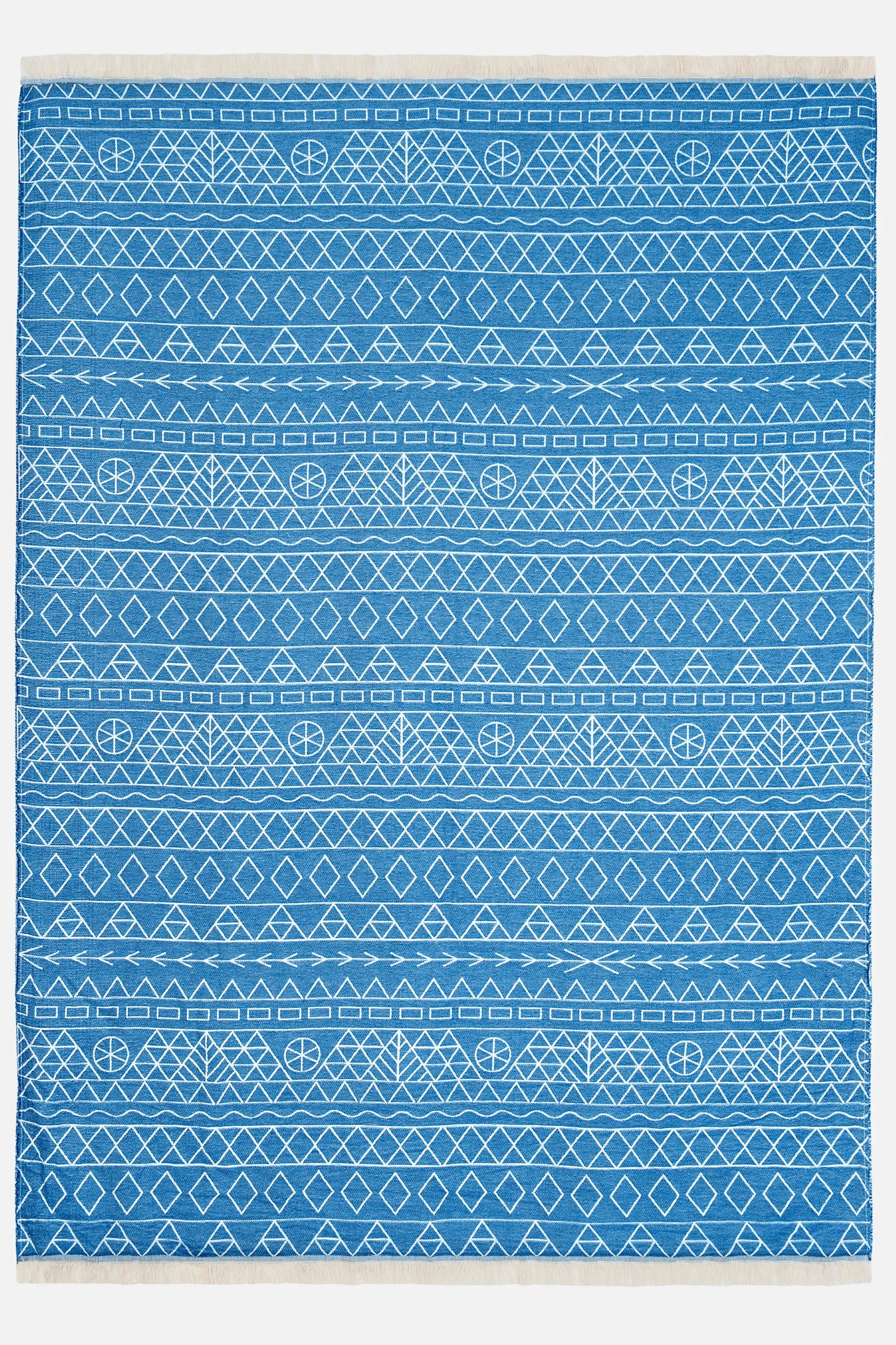 Tinos Bright Blue | Double Feather Beach Towel