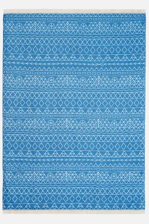 Tinos Bright Blue | Double Feather Beach Towel