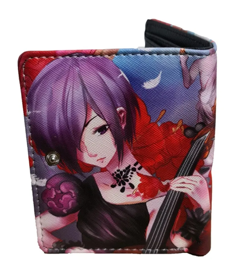 Tokyo Ghoul Anime Wallet - Ken Kaneki and Touka Kirishima - Unisex - Black / Premium PVC Leather