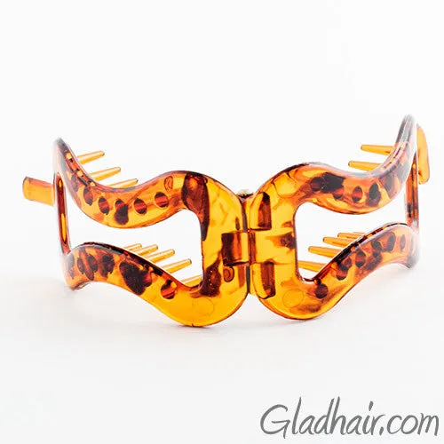 Tortoise Clincher Snap Lock Plastic Ponytail