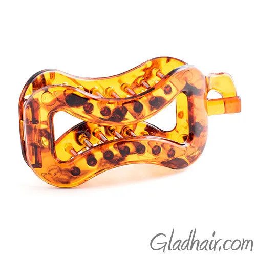 Tortoise Clincher Snap Lock Plastic Ponytail