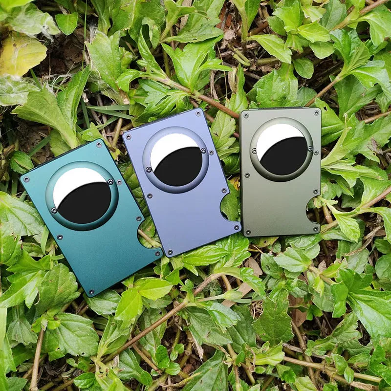 Tracker Card Holder Airtag Metal Wallet