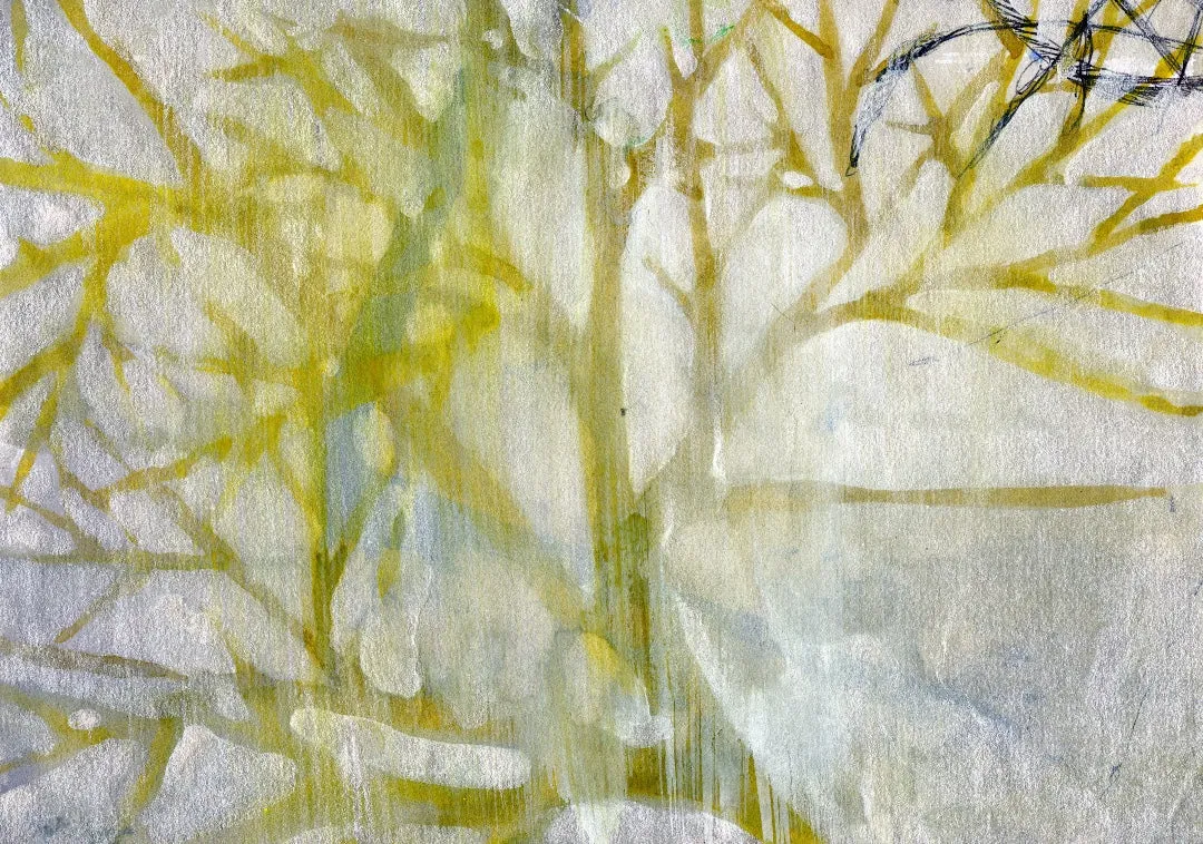 Tree Dream — Study   - Original Watercolor/Guache Painting = Abstract Landscape
