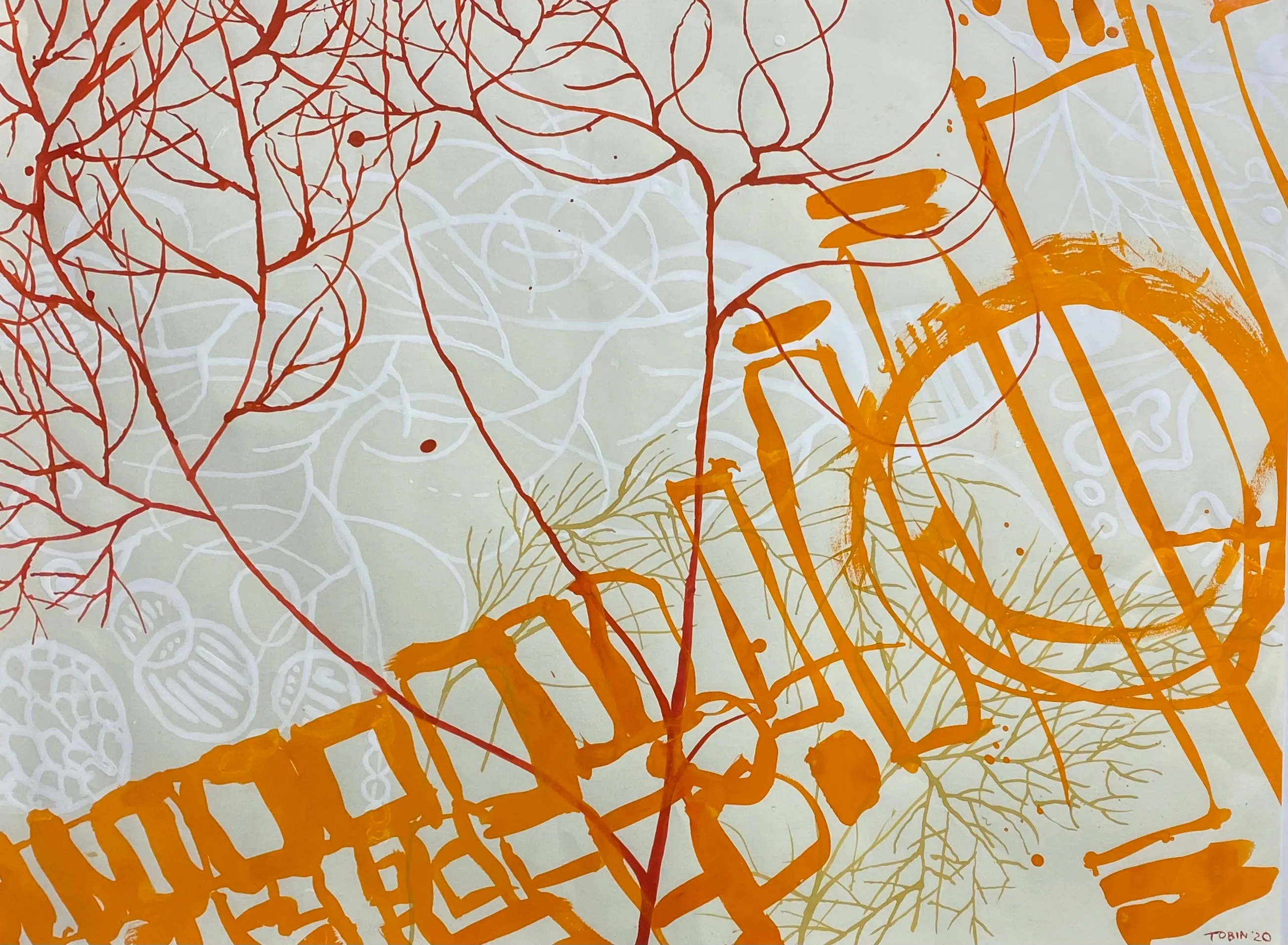 Tree Study with Orange