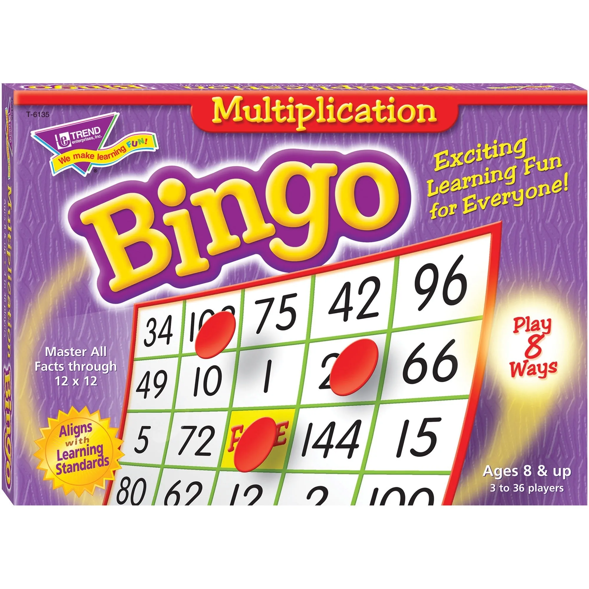 Trend Multiplication Bingo Learning Game