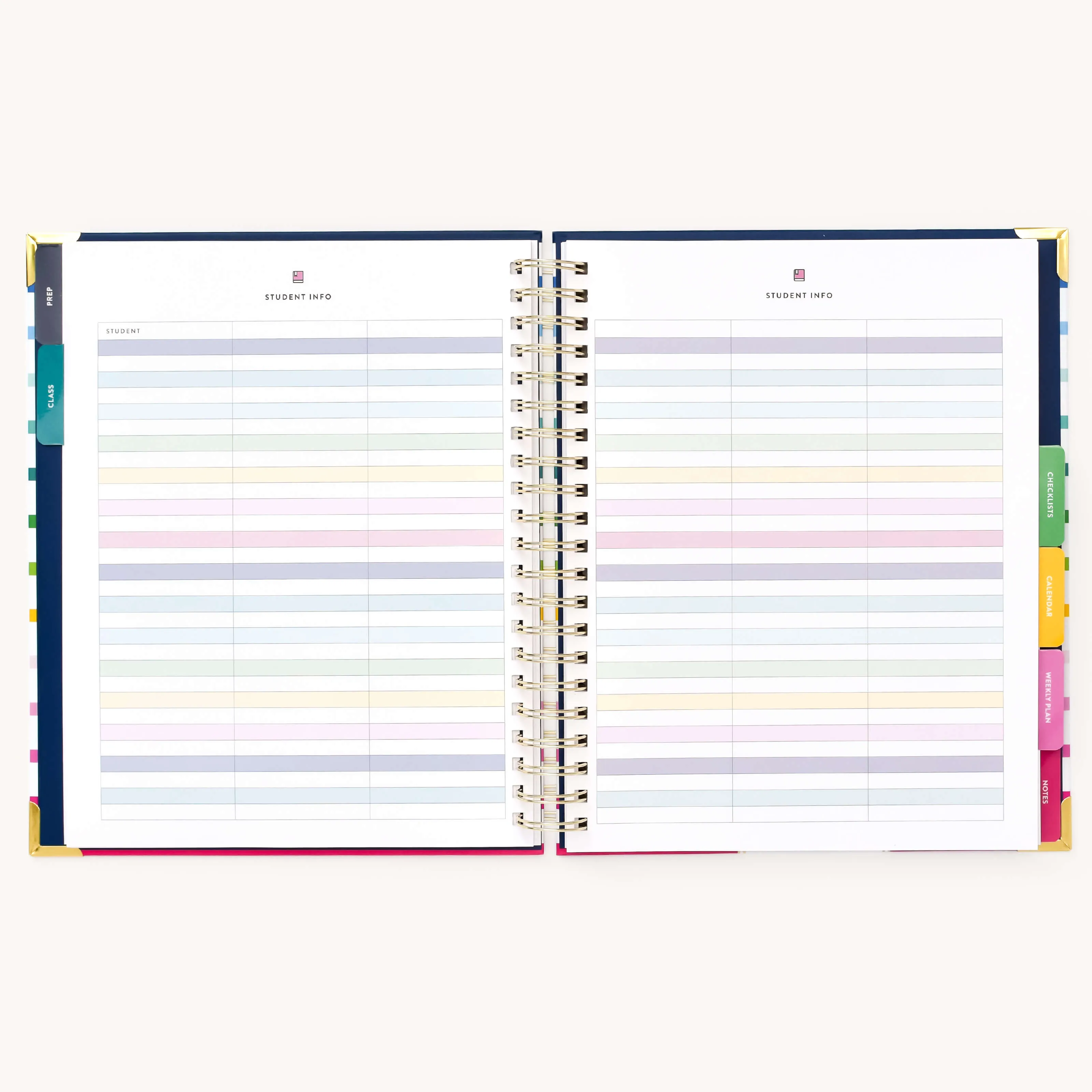 Undated Teacher Planner - Happy Stripe