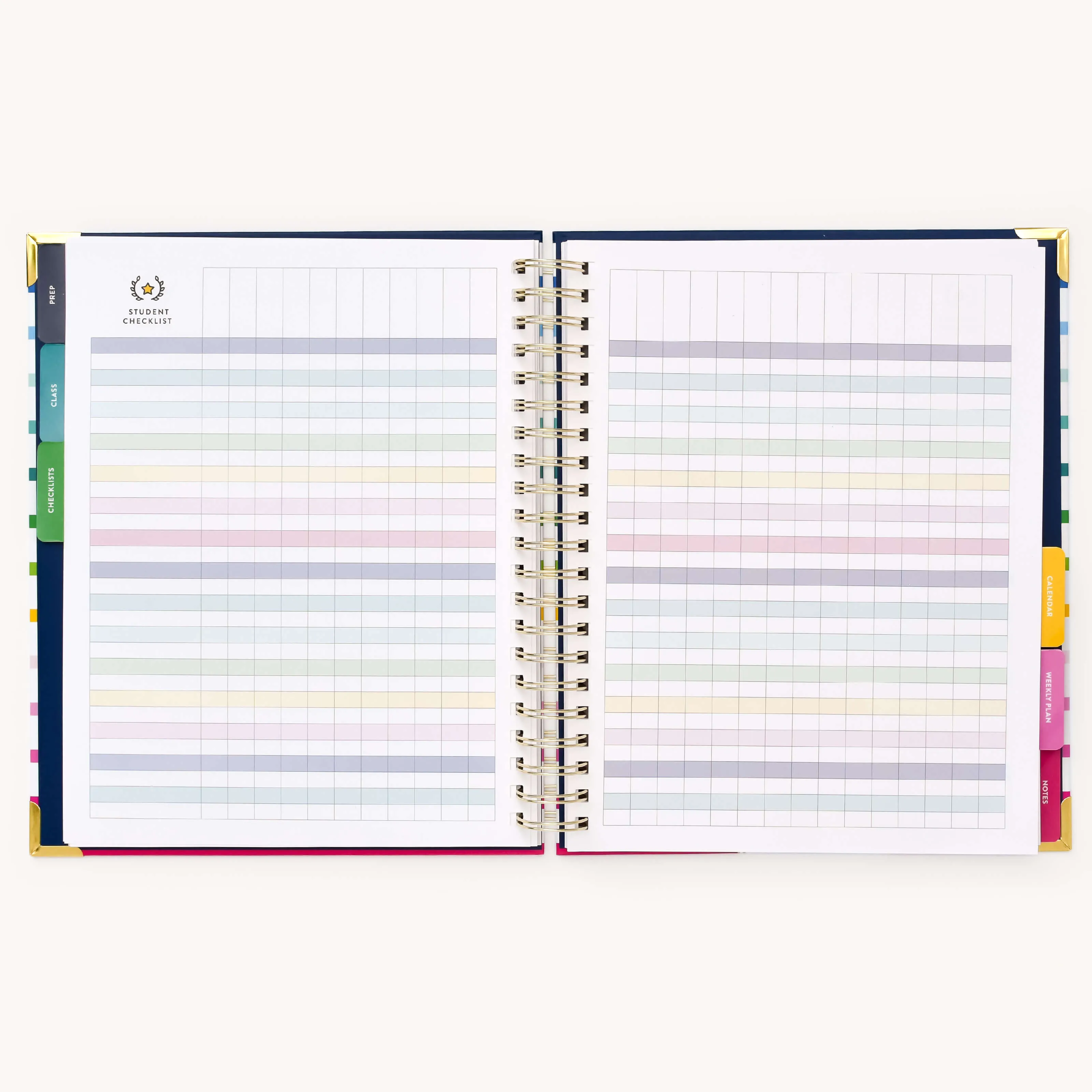 Undated Teacher Planner - Happy Stripe
