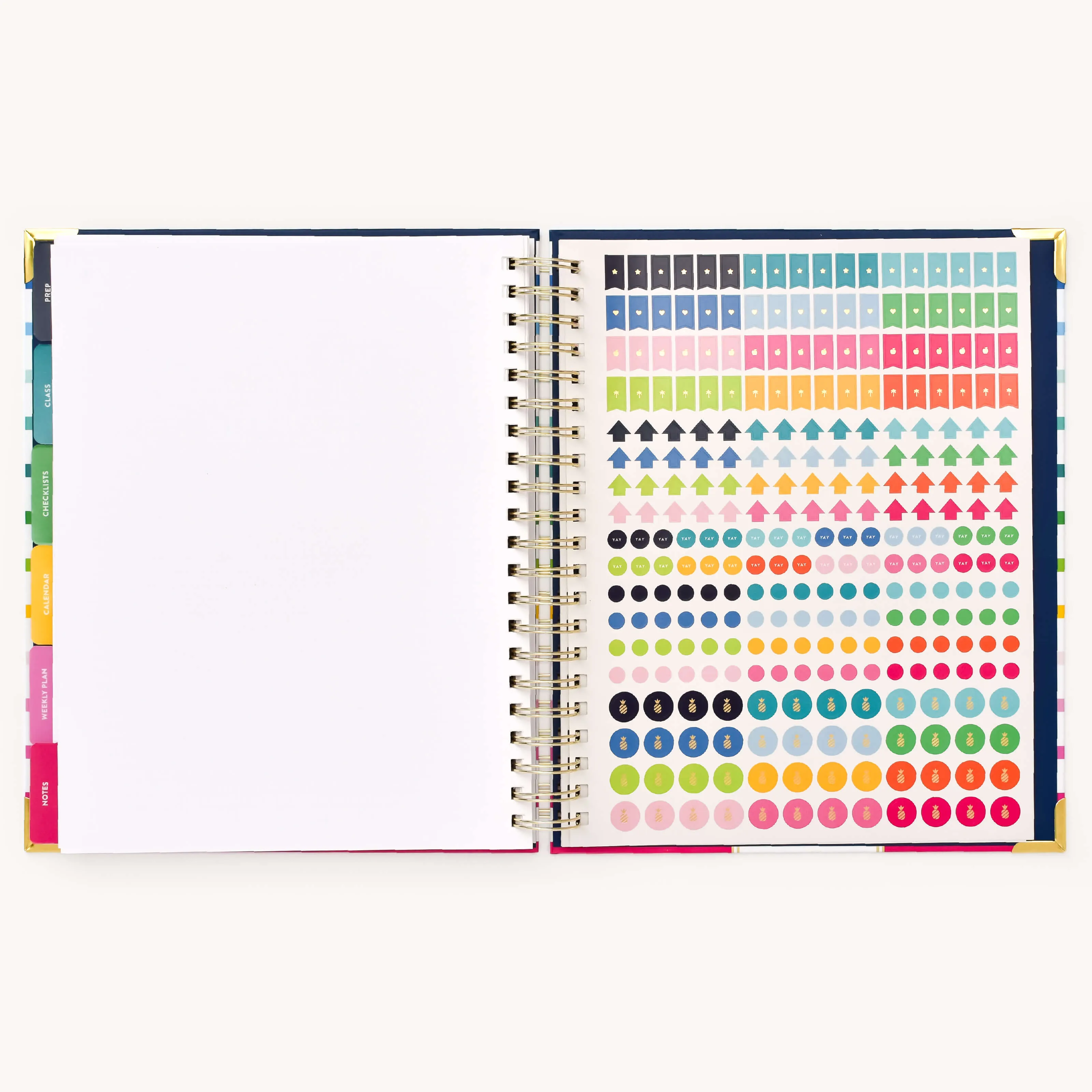 Undated Teacher Planner - Happy Stripe