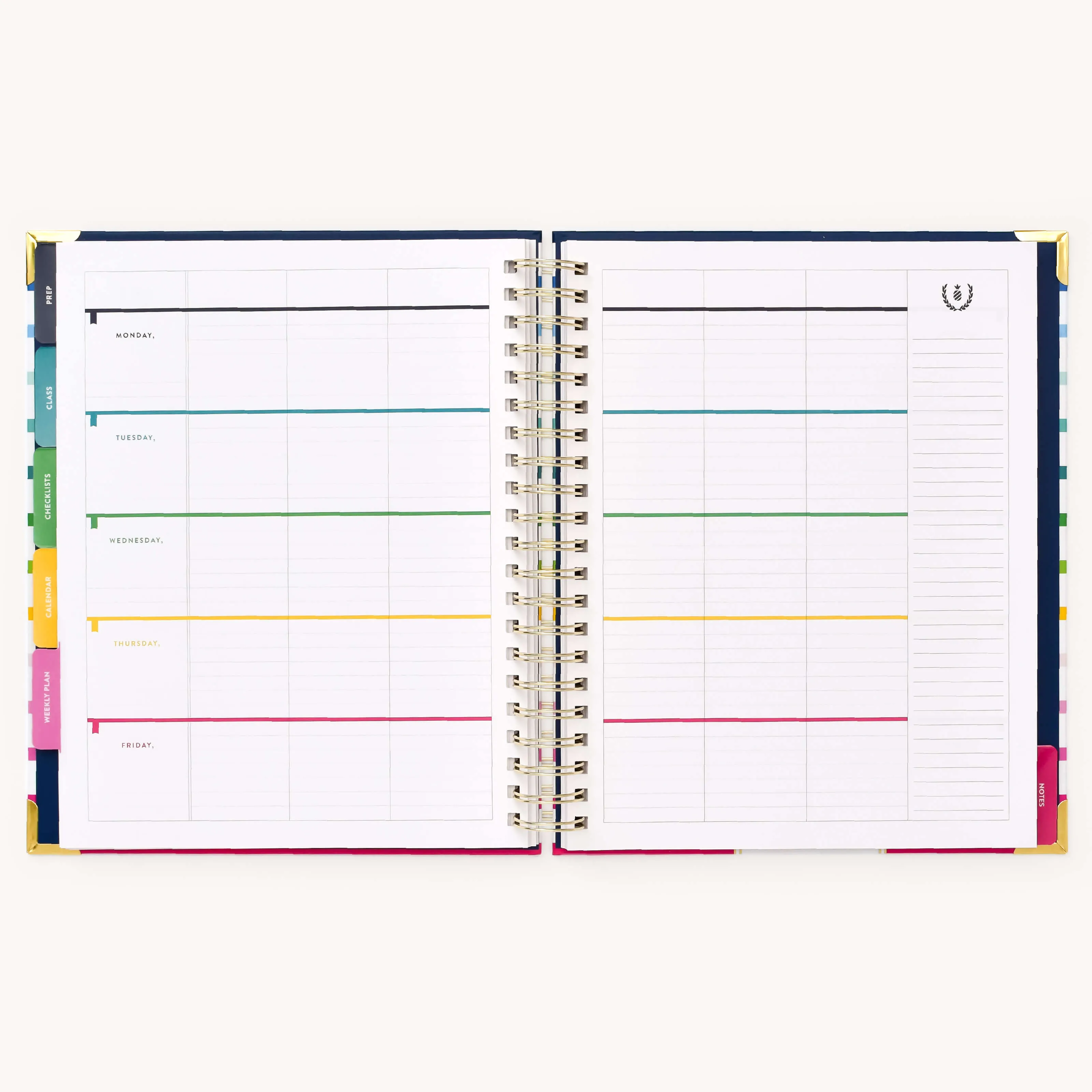 Undated Teacher Planner - Happy Stripe