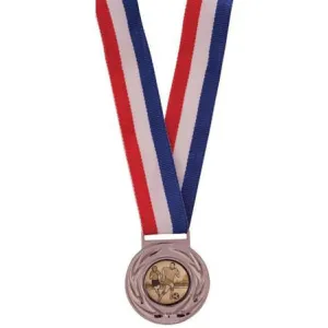 Value Medal & Ribbon Silver 45mm